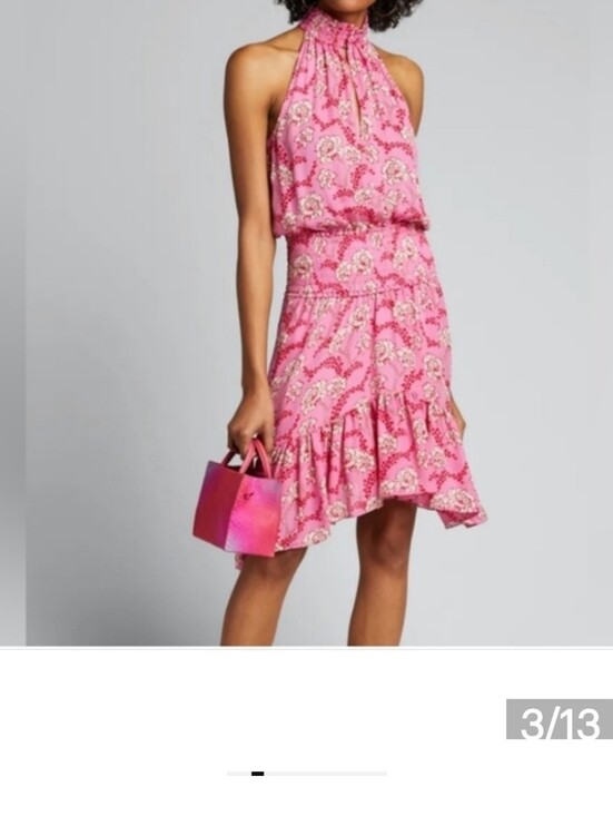 A.L.C. Dresses & Skirts - A.L.C. Pink Floral Silk Barbiecore  Dress Sz 6